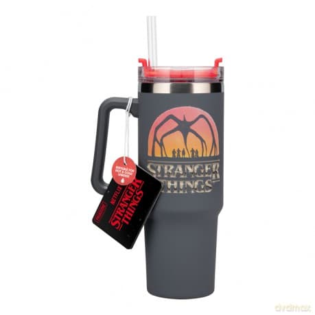 Stranger Things 5 900ml Insulated kubek podróżny ze słomką