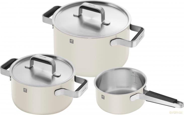 Zwilling - Pure Pots and pans set - Elfenben-Hvid - 3-pcs, 18/10 stainless steel