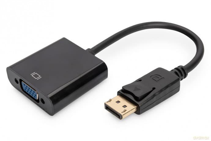 Display: Digitus 0.15m Dp Male To Hd15 Female Displayport Adapter Cable - Black