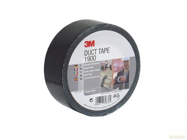 3M Post-it - Nastro Telato Nero 50mmx50m