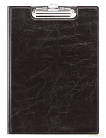 Blockmappe Schwarz, Lederoptik