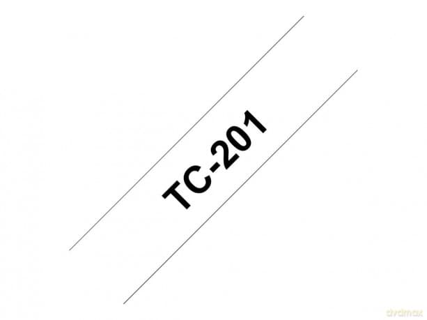 Brother Tc-201 - Labels Black - White - Roll - 1 Roll Tc201