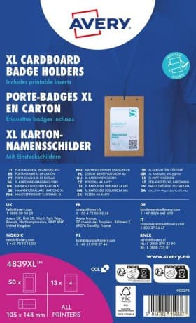 Cf50 Portabadge A6 Cartoncino