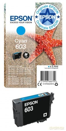 Epson 603 Cyan Ink Cart 2.4ml