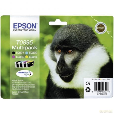 Epson Original T0895 - Multipack Black, Cyan, Magenta And Yellow