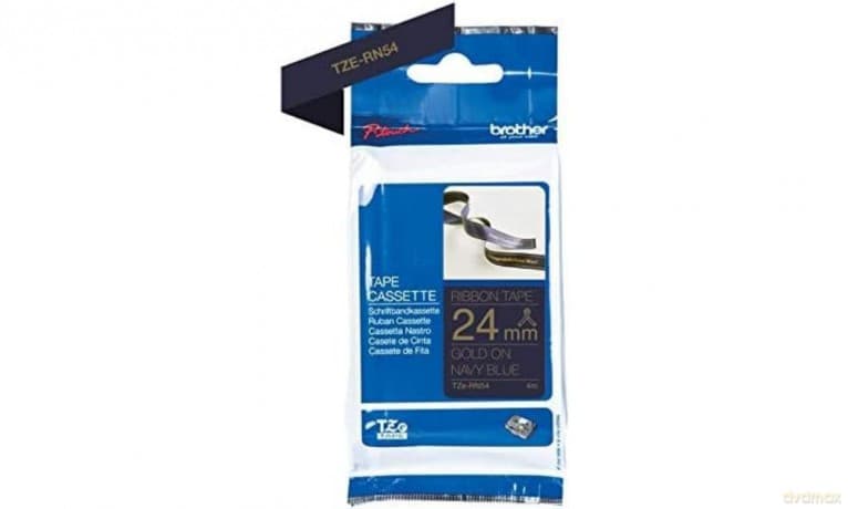 Nastro Tessuto Oro Su Blu 24 Mm