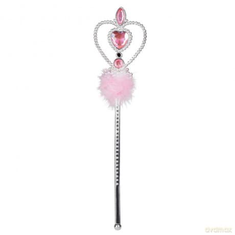 Neu Zauberstab Anna, 32 Cm, Silber-Pink