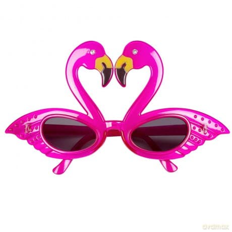 Pink Flamingo Hawaiian Party Glasses