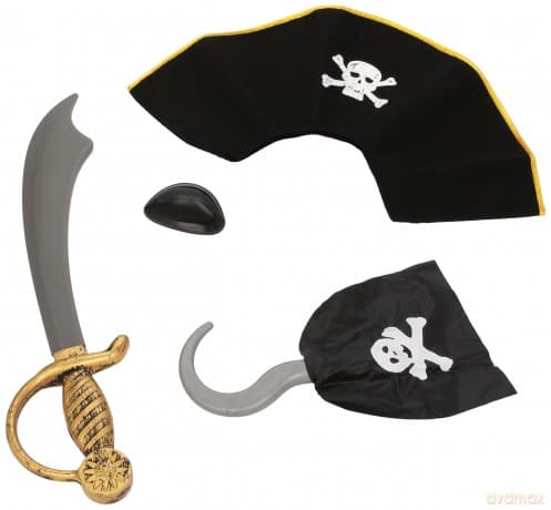 Pirate Set Hat Headware Accessory for Pirates Sailors Sea & Nautical Fancy Dress Up Costumes & Outfits