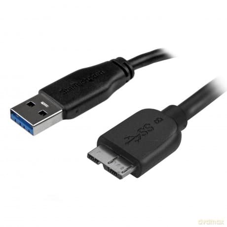 Startech 15 Cm 6-Inch Short Slim Usb 3.0 A To Micro B Male To Male Cable