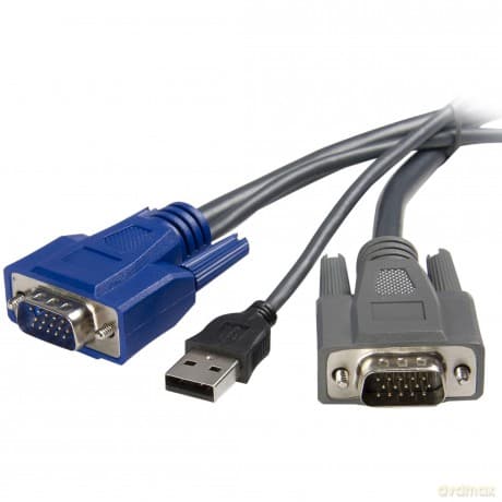 Startech 2-In-1 Ultra Thin Usb Vga Kvm Cable, 6 Ft