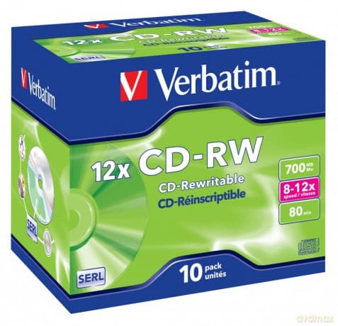 Verbatim Cd-Rw 700mb 8-12x 10p
