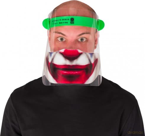 Visiera Protettiva In Pet Certificata Ce - Crazy Clown