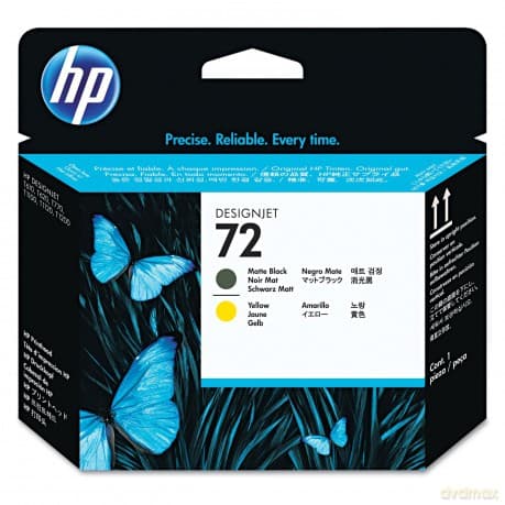 Wholesale Case Of 5 - Hp C9380a/83a/84a Ink Cartridges-Hp 72 Printhead Cartridge, G Matte Black/Yellow