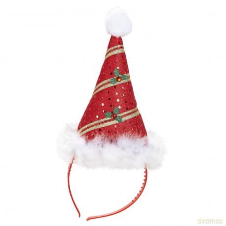 Widmann: Mini Cappello Babbo Natale Con Rifinitura In Marabou