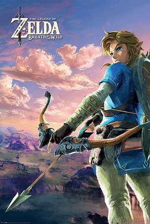 Zelda Breath Of Wind Hyrule Landscape Maxi Poster, Multi-Colour