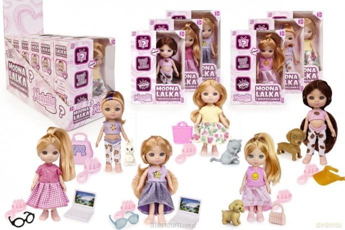 Lalka Natalia z akcesoriami 17cm mix