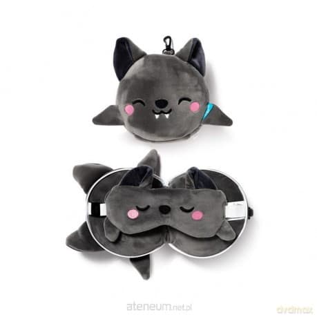 Poduszka podróżna i maska na oczy Nietoperz