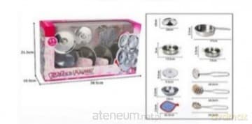 Zestaw kuchenny metalowy 11el