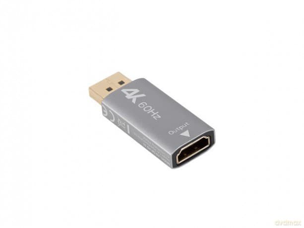 Adapter Displayport(M)- HDMI(F)4K srebrny