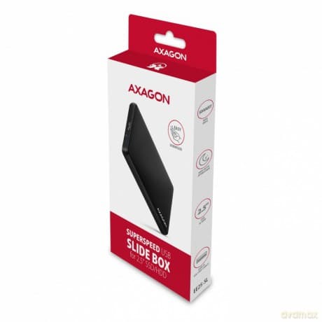 EE25-SL Obudowa zewnętrzna plastikowa, bezśrubowa, 3.2 gen1 SATA 6G 2.5, czarna