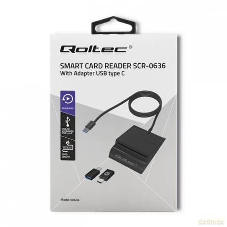 Inteligentny czytnik chipowych kart ID SCR-0636 | USB typu C