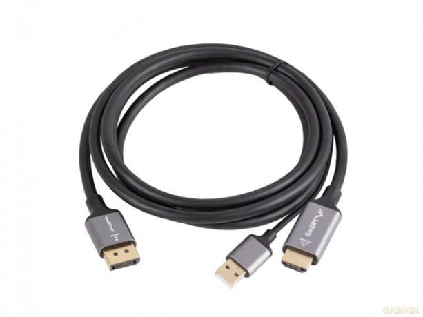 Kabel HDMI(M)-Displaypor(M) 1.8M 4K czarny