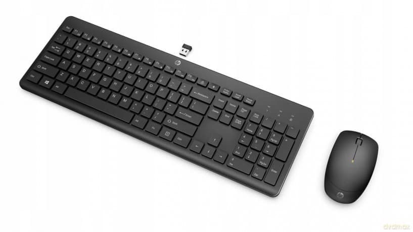Klawiatura z myszą HP 230 Combo Bezprzewodowa Czarna 18H24AA#ABB