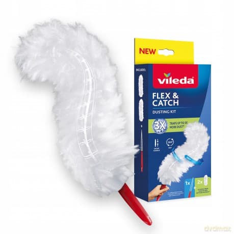 Miotełka do kurzu z krótką rączką + 2 wkłady Flex & Catch