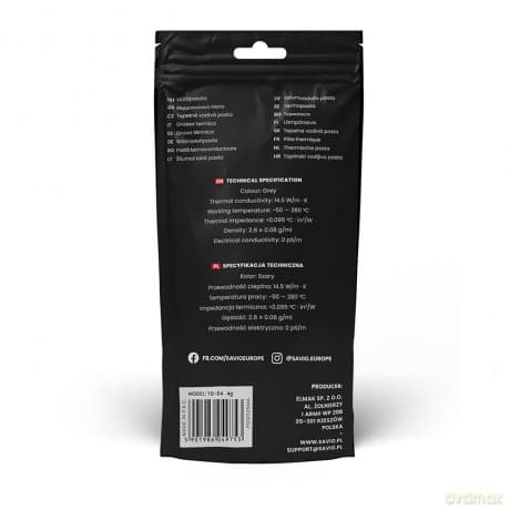 Pasta termoprzewodząca Glacier 14,5 W/mK, 4g TG-04