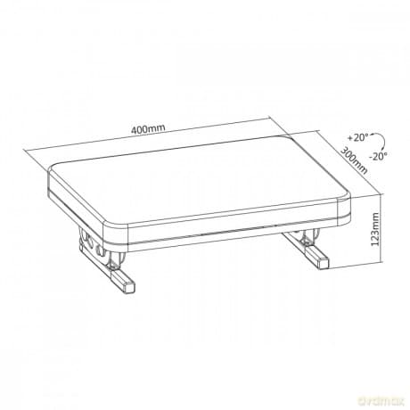 Podnóżek ergonomiczny regulowany kąt MC-460