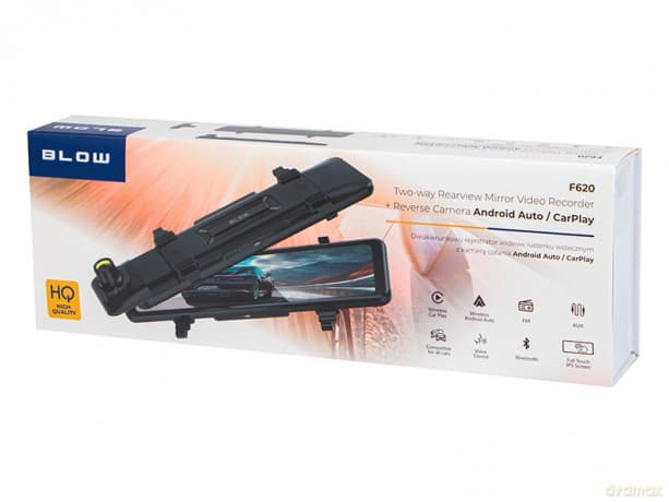 Rejestrator video BLACKBOX DVR F620 Carplay Android kamera + kamera tylna