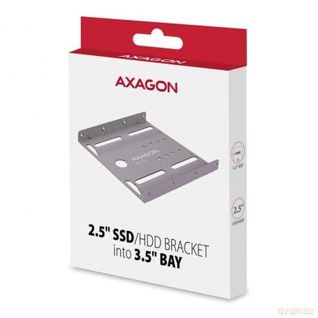 RHD-125S Ramka metalowa do montażu 1x 2.5" HDD w pozycji 3.5", szary