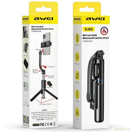 Uchwyt selfie stick tripod X49 Bluetooth