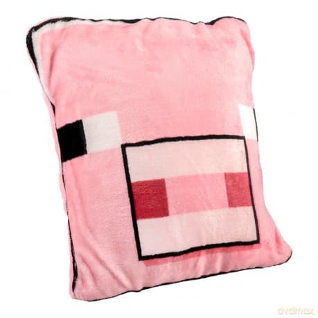 Minecraft świnka poduszka-koc (2w1) / Minecraft Pig Cushion Blanket (2 in 1)
