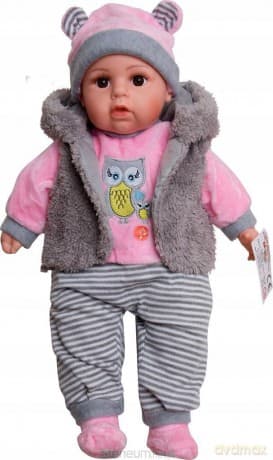 Lalka bobas mówi i śpiewa smoczek + butelka 45cm