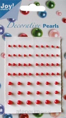 Perełki samoprzylepne czerwone 58szt