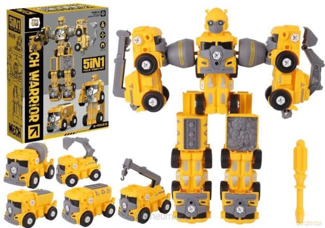 Robot 5w1 skręcany żółty