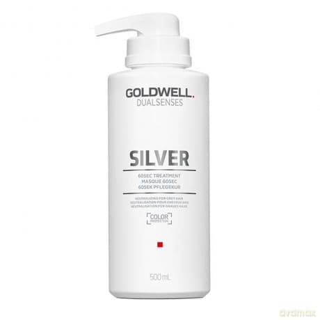 Mask for blonde and gray hair Silver (60sec Treatment) - Volume: 500 ml