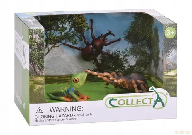 Zestaw 3 ręcznie malowanych figurek bezkręgowców