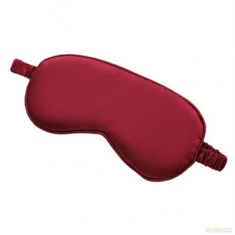 ECARLA Maska na oczy do spania satynowa - Elegant bordowa OPK10CR