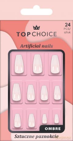 TOP CHOICE Sztuczne paznokcie Ballerina Ombre 1 op. - 24 szt.