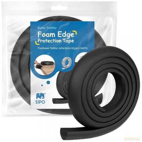 Taśma piankowa zabezpieczająca kanty czarna 2m
