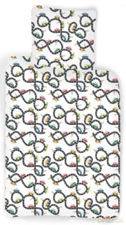Bed Linen - Junior Size 100 x 140 cm - Car Race (1000431)