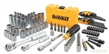 Dewalt 108 Piece Metric - Imperial 1/4 3/8 Mechanics Tool Set DWMT73801-1
