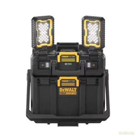 DeWalt ToughSystem 2.0 Toolbox with Integrated LED Work Light, 18V Compatible, Durable Storage Solution