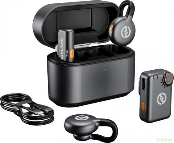 Hollyland - LARK M2S Combo Wireless Lavalier Microphone - Space Gray - Compact