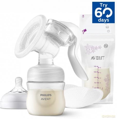Philips Avent - Manual breast pump for comfortable expressing, regular set