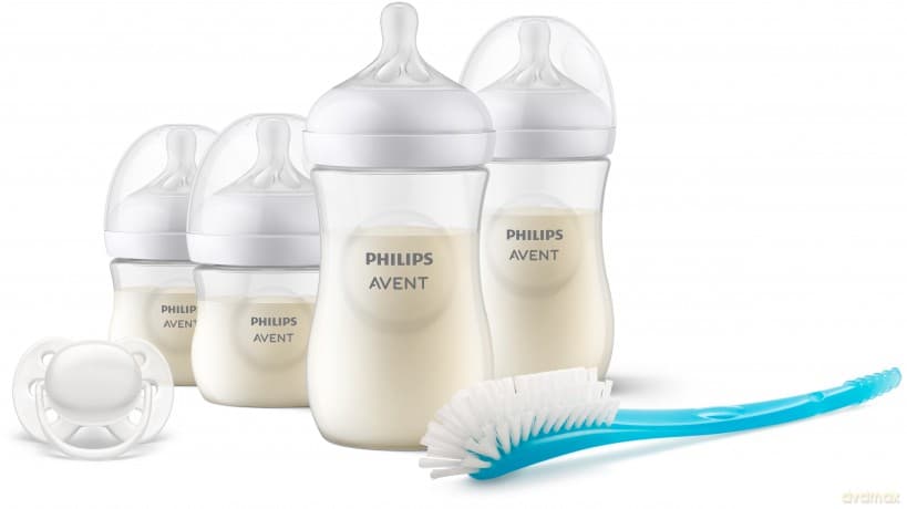 Philips Avent - Natural Response + 4 Bottles + ultra soft pacifier + Bottle brush