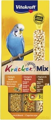 Vitakraft - Kr¤cker Mix Honey/orange/popcorn for budgies
